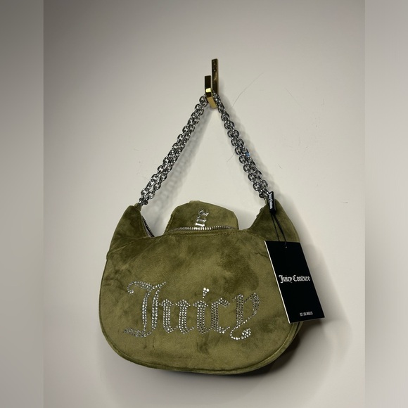 Juicy Couture Handbags - 🇬🇧 UK Juicy Couture Moss Green Velour Hobo Bag